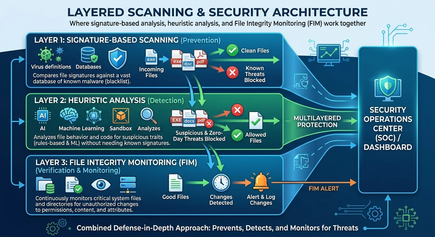 Layered website security scanning architecture diagram